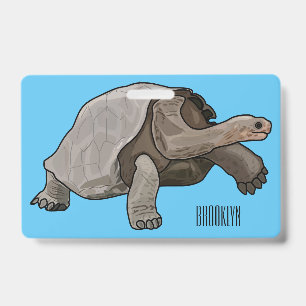 Badge illustration de tortue géante des Galapagos en des