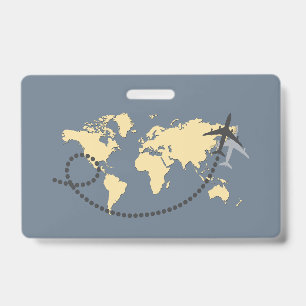 Badge Illustration de voyage autour du monde