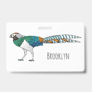 Badge Illustration du faisan de Lady Amherst