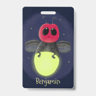 Badge Illustration d'une luciole à éclair mignon