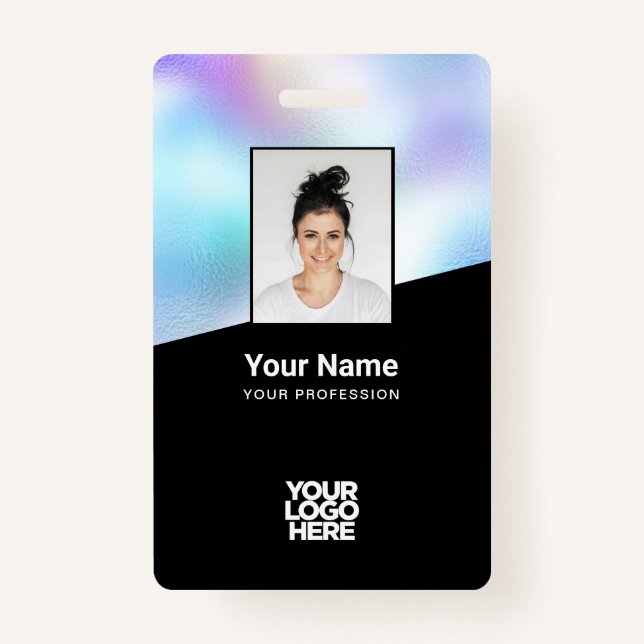 Badge Image Arrière - plan personnalisée Nom du logo d'e (Devant)