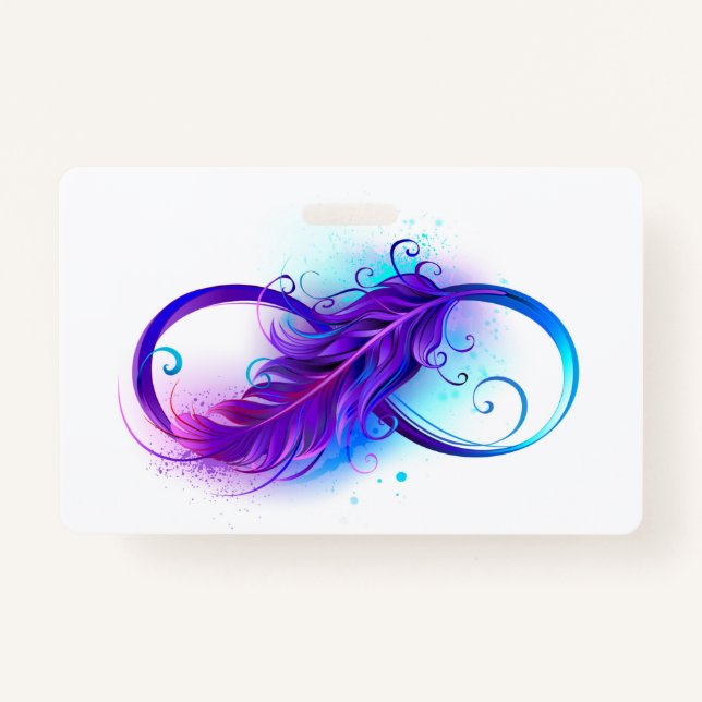 Badge Infinity with purple feather (Devant)