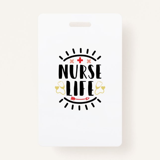 Badge Infirmière Cadeau Infirmière Vie (Devant)