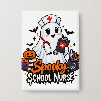 Badge . Infirmière de l'école effrayante