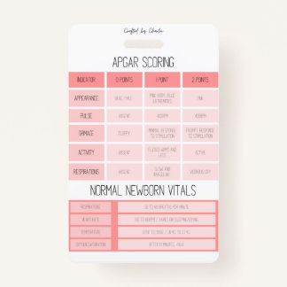 Badge Infirmière de référence APGAR et NRP