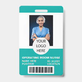 Badge Infirmière de salle d'opération médicale Photo ID