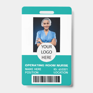 Badge Infirmière de salle d'opération médicale Photo ID