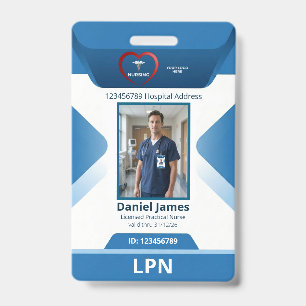 Badge Infirmière diplômée IDE Logo hôpital photo