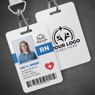 Badge Infirmière diplômée professionnelle ID & code-barr