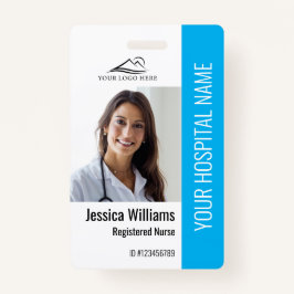 Badge Infirmière inscrite RN Médicale Blue Photo ID Trav
