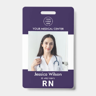 Badge Infirmière moderne ID Employé Médicale Insigne