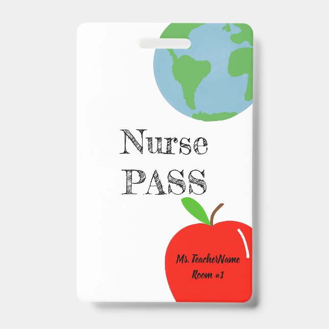 Badge Infirmière passe personnalisé (Avant)