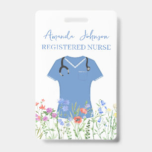 Badge Infirmière personnalisée IA IA Infirmière blouse b