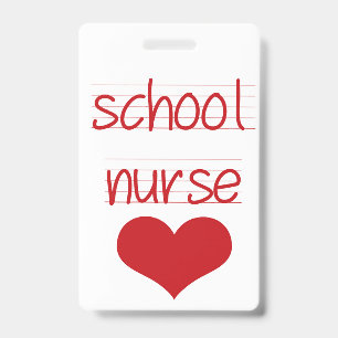 Badge Infirmière scolaire, laissez-passer du hall de l'é