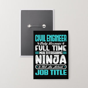 Badge Ingénieur civil Titre du travail Ingénieur de prof