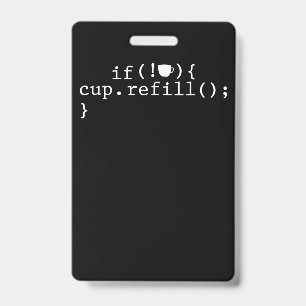 Badge Ingénieur logiciel de codage intelligent de rechar