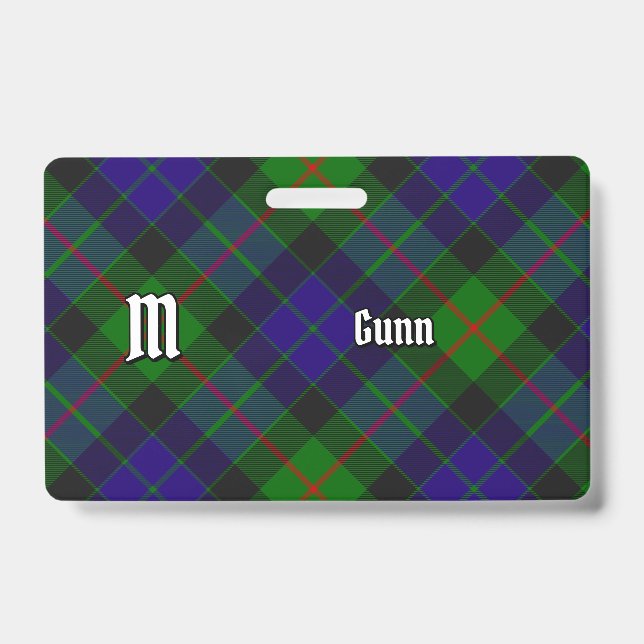 Badge Insigne Clan Gunn Tartan (Front)