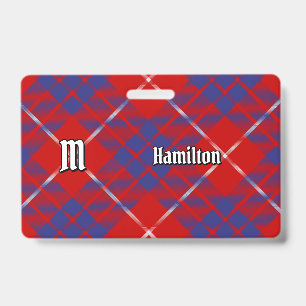 Badge Insigne Clan Hamilton Tartan Rouge