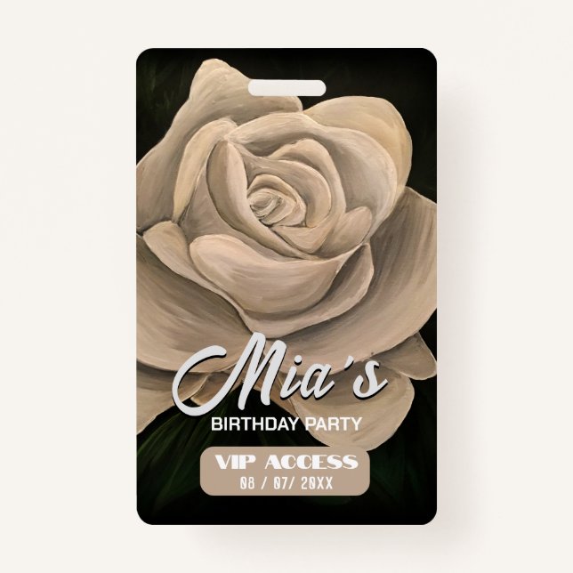 Badge Insigne d'accès VIP pour la fête d'anniversaire (Devant)