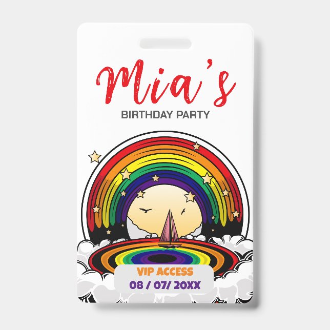Badge Insigne d'accès VIP pour la fête d'anniversaire (Front)