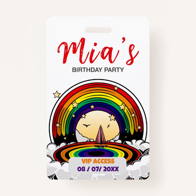 Badge Insigne d'accès VIP pour la fête d'anniversaire (Devant)