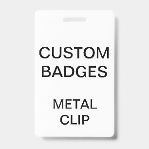 Badge INSIGNE d'AGRAFE personnalisé par coutume EN MÉT
