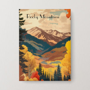 Badge Insigne d'aventure vintage des montagnes Rocheuses