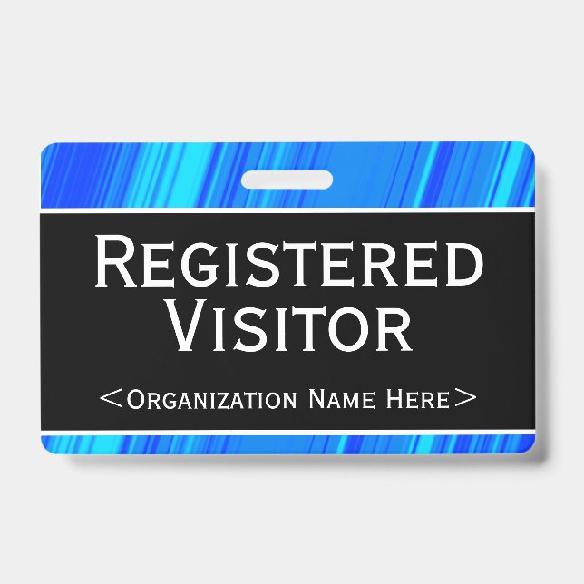 Badge Insigne de base "de visiteur enregistré" (Front)