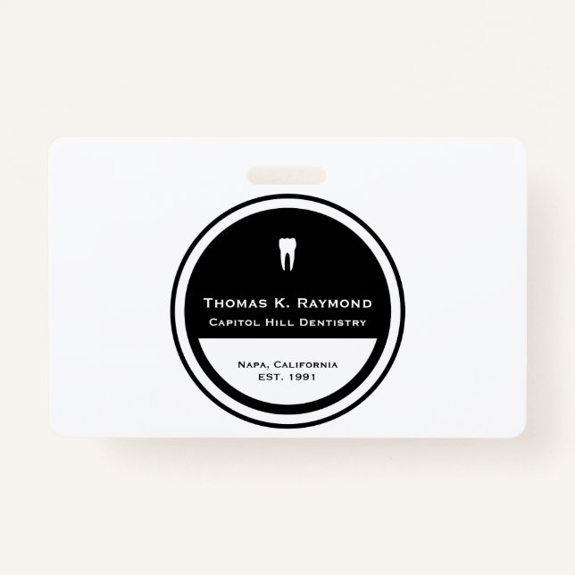 Badge Insigne de l'employé dentaire (Devant)