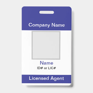 Badge Insigne de nom Assurance de base ou immobilier