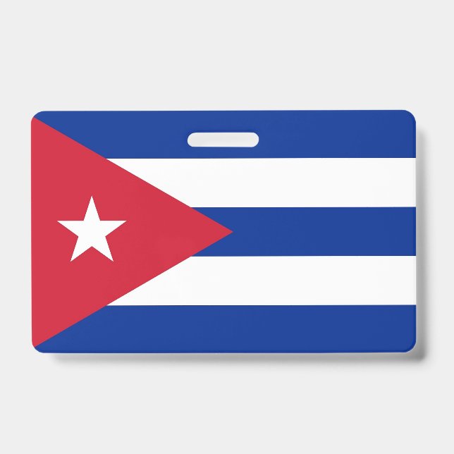 Badge Insigne de nom avec drapeau de Cuba (Avant)