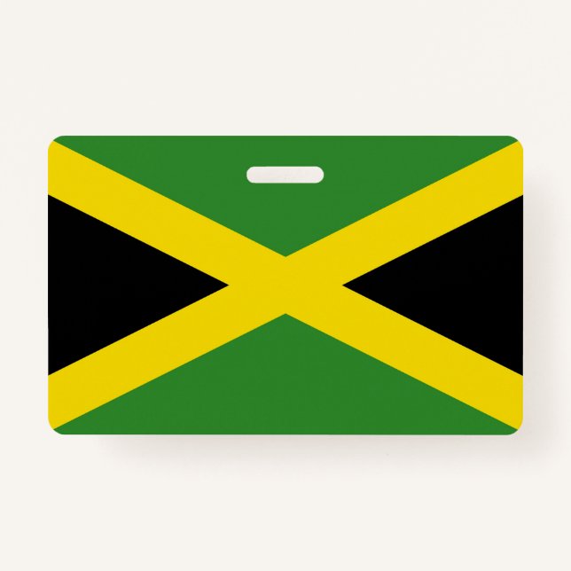Badge Insigne de nom avec drapeau de la Jamaïque (Devant)