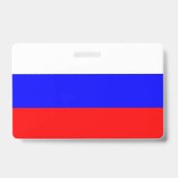 Insigne de nom avec drapeau de la Russie