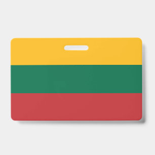Badge Insigne de nom avec drapeau de Lituanie