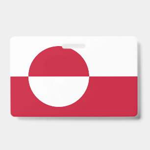 Badge Insigne de nom avec drapeau du Groenland