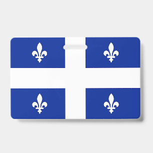 Badge Insigne de nom avec drapeau du Québec