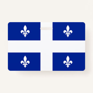 Badge Insigne de nom avec drapeau du Québec