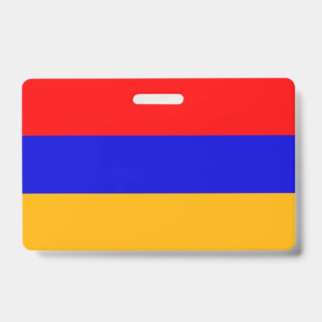 Badge Insigne de nom avec le drapeau de l'Arménie (Avant)