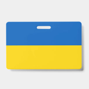 Badge Insigne de nom avec le drapeau de l'Ukraine