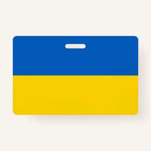 Badge Insigne de nom avec le drapeau de l'Ukraine