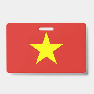 Badge Insigne de nom avec le drapeau du Vietnam