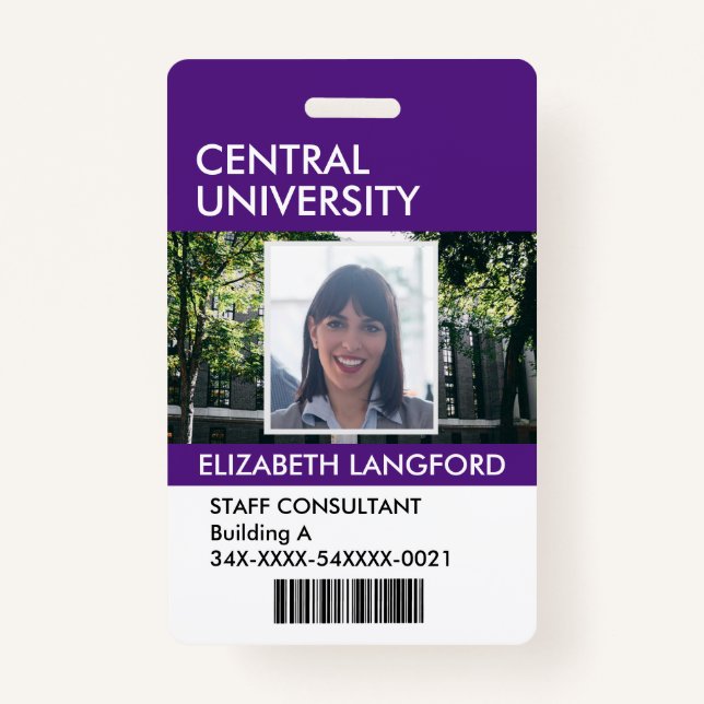 Badge Insigne de nom de l'employé| Logo et couleur perso (Devant)