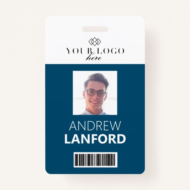 Badge Insigne de nom de l'employé| Logo et couleur perso (Devant)