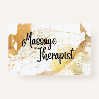Badge Insigne de nom du masseur