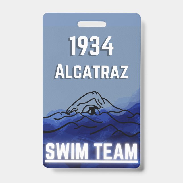 Badge Insigne de nouveauté de l'équipe de natation (Face)