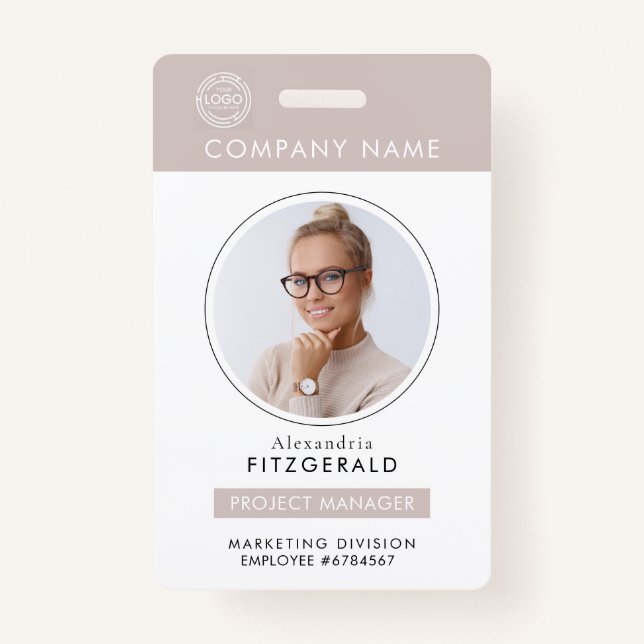 Badge Insigne de sécurité de l'entreprise - photo de l'e (Devant)