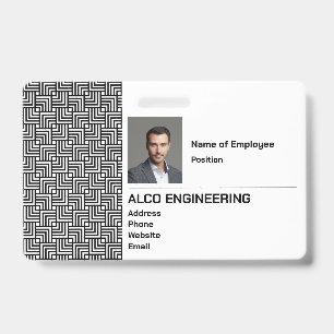 Badge Insigne de sécurité photo de l'employé