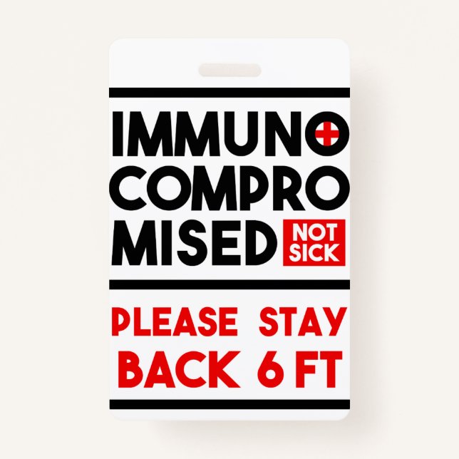 Badge Insigne de sensibilisation non malade immunisé (Devant)