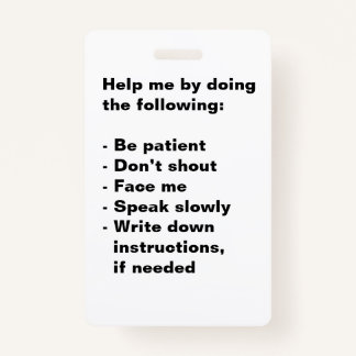 Badge Insigne de support pour malentendants