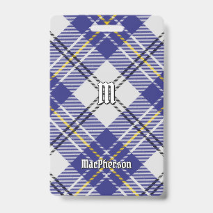 Badge Insigne de tartan de robe bleue du clan MacPherson
